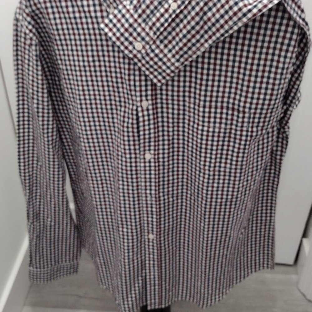 PRINCE & FOX Men’s Button Down Shirt XL Checkered Long Sleeve Casual Classic Fit - Picture 4 of 9